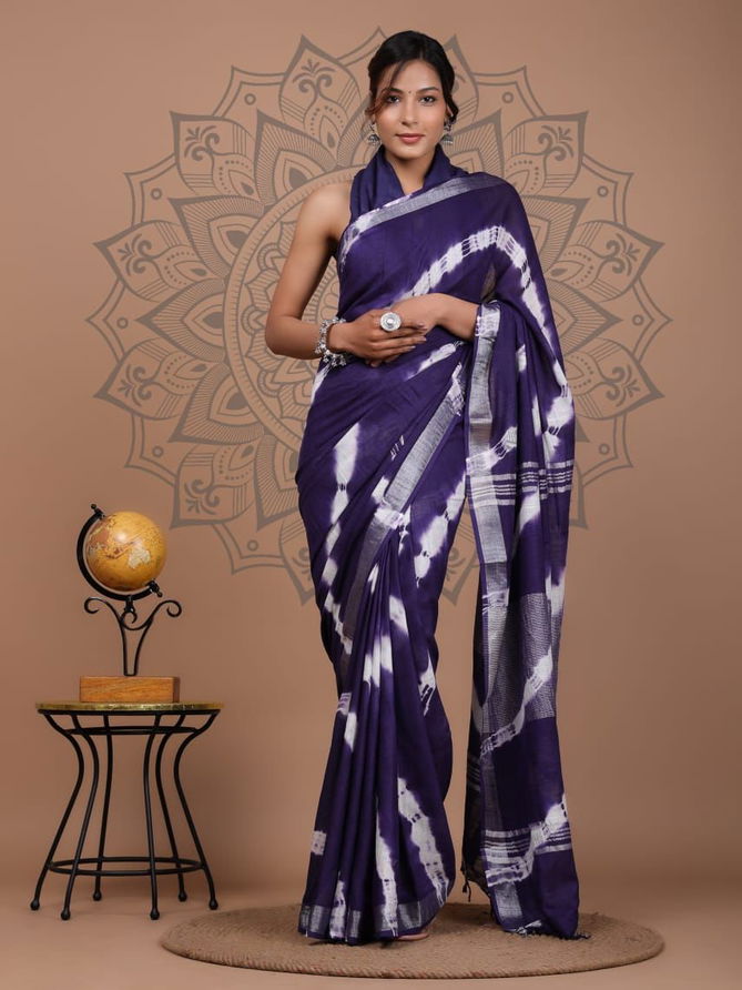 Sc Shloka A Linen Colors Printed Sarees Catalog